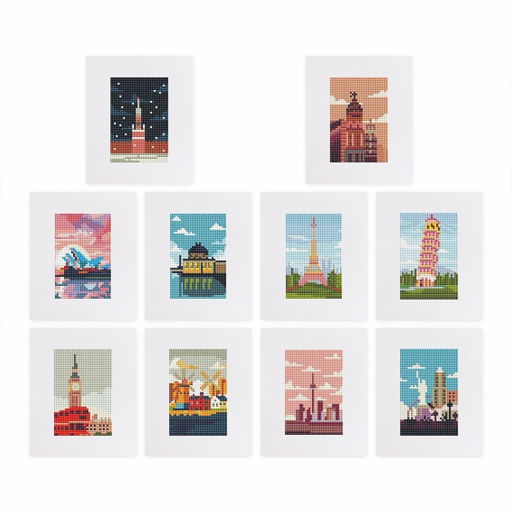 10 Mini Diamond Paintings   Famous Cities Set