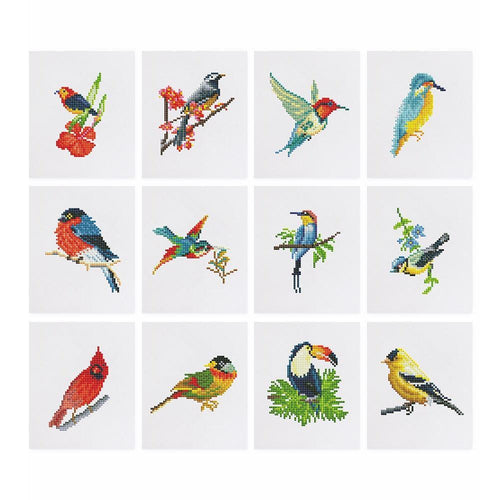 12 Mini Diamond Paintings | Bird Set