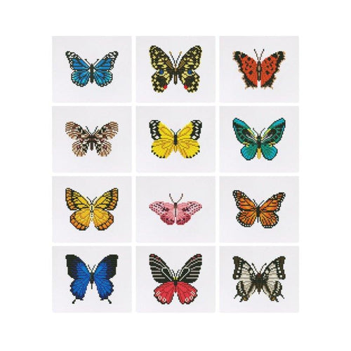 12 Mini Diamond Paintings - Butterfly Set