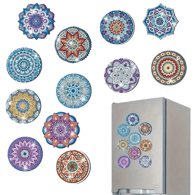 Diamond Painting Magnets – Set of 12 Mandalas