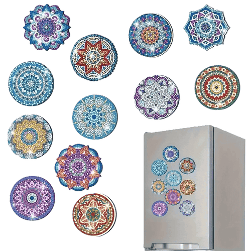 Diamond Painting Magnets – Set of 12 Mandalas