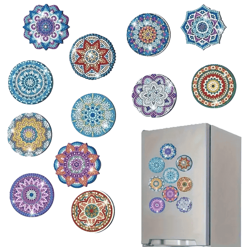 Diamond Painting Magnets – Set of 12 Mandalas