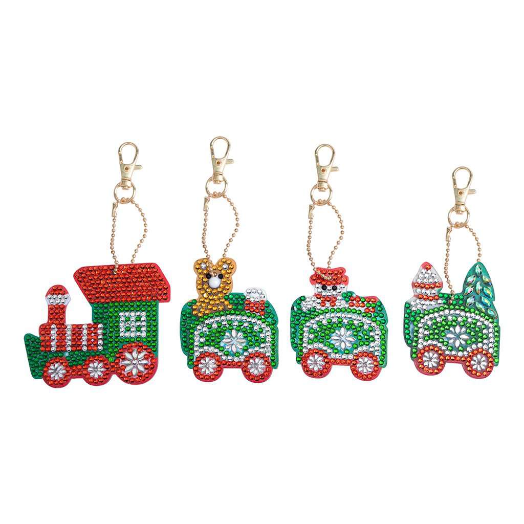 Keychain Christmas Train | 4 pieces