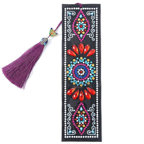 Bookmark Mandala Black Red