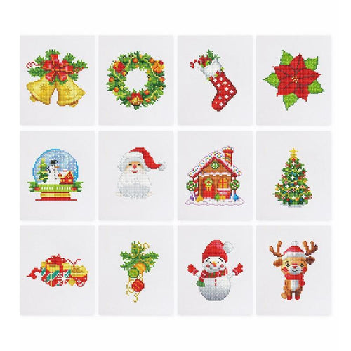 12 Mini Diamond Paintings - Christmas set