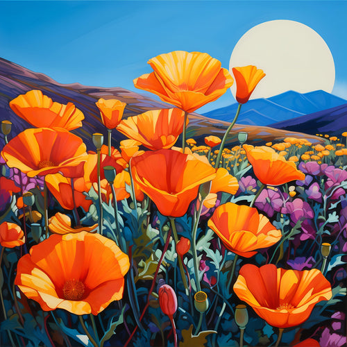 Colored Flower Field