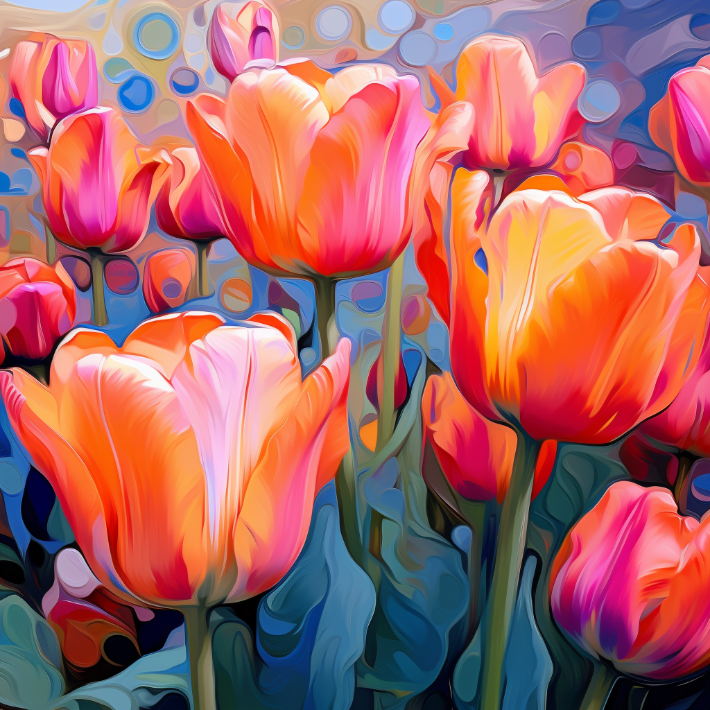 Colored Tulips