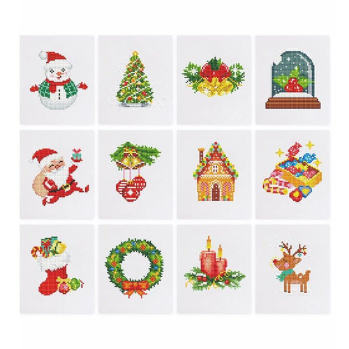 12 Mini Diamond Paintings - Christmas set 2.0