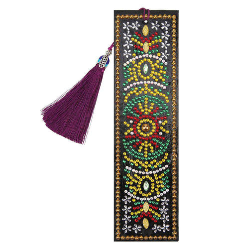 Bookmark Mandala Black Yellow