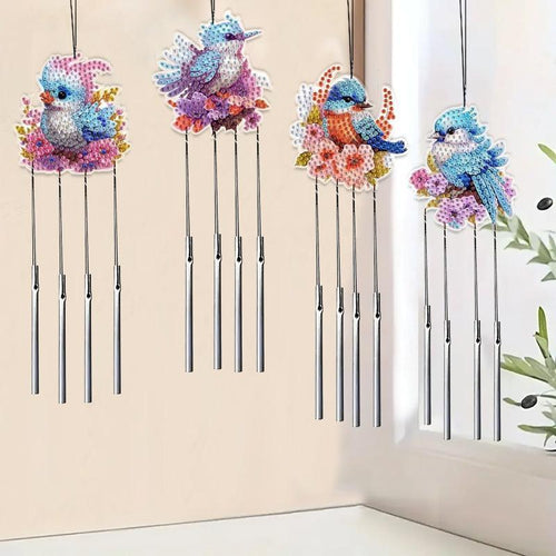 Diamond Painting Wind Chime Set of 4 | Birds