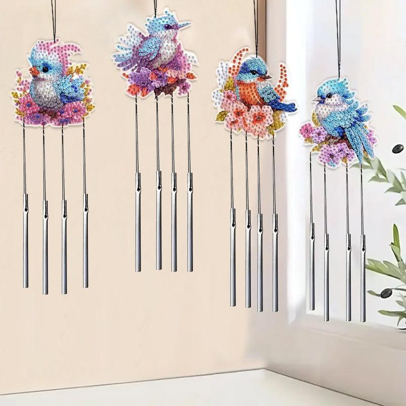 Diamond Painting Wind Chime Set of 4 | Birds