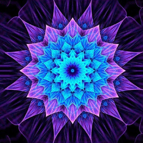 Purple and Blue Mandala