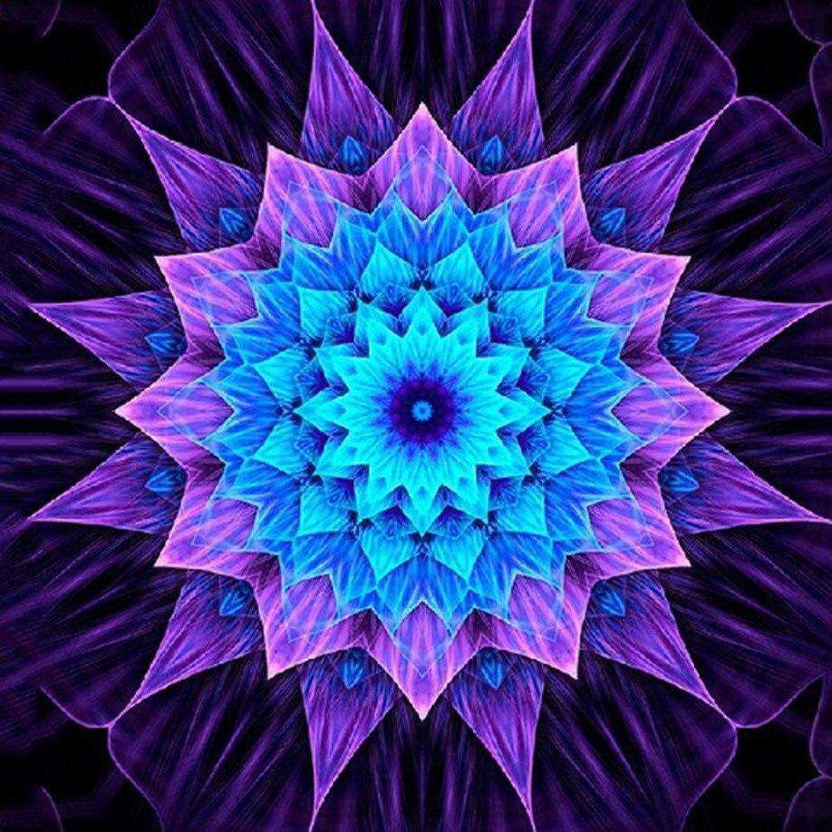 Purple and Blue Mandala