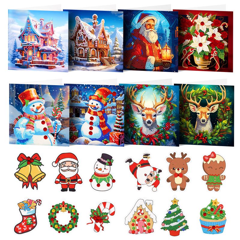 8 Christmas Cards + 12 Ornaments