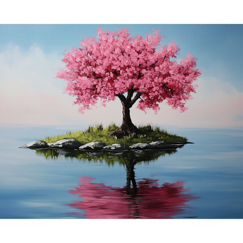 Cherry blossom reflection