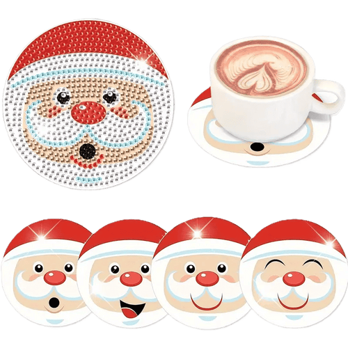 Diamond Painting Christmas Coasters | Set of 4