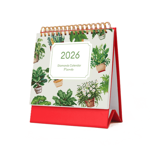 2026 Diamond Painting Desk Calendar – Plant Edition