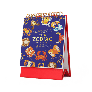 2026 Diamond Painting Desk Calendar – Zodiac Edition