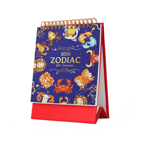 2026 Diamond Painting Desk Calendar – Zodiac Edition