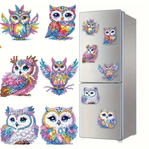Diamond Painting Magnets – Set of 6 Owls