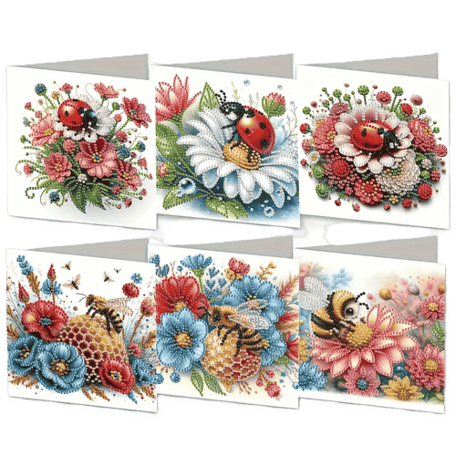 Greeting Cards – Flowers & Insects | Set of 6 cards