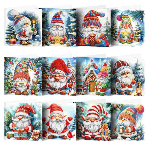 Christmas Cards – Christmas Gnomes | Set of 12