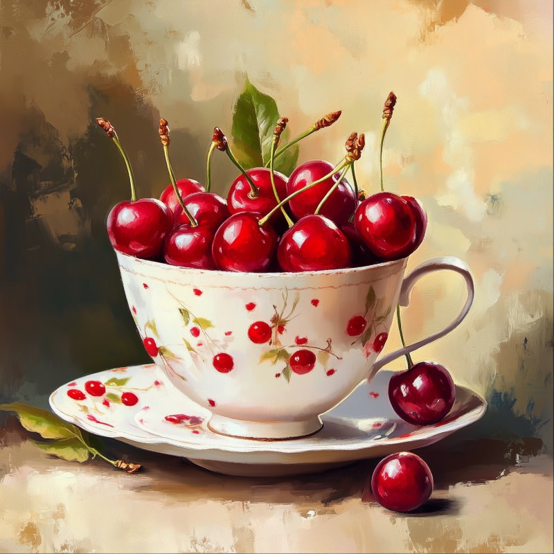 Cherries in a cup