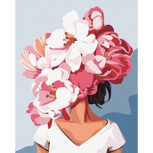 Pink flower hair