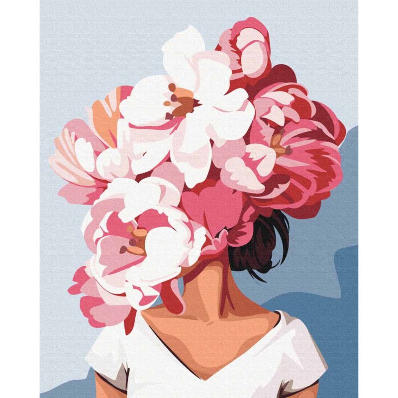 Pink flower hair