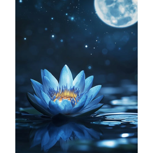 Magical blue Lotus Flower