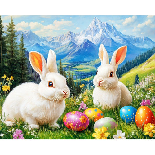 2 cute Easter bunnies