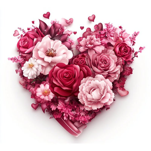 Heart-shaped roses