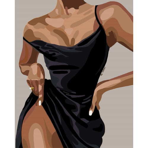 Elegant woman in dress