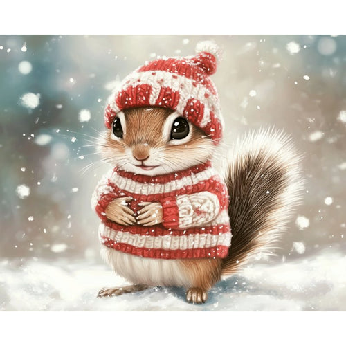 Squirrel in the snow