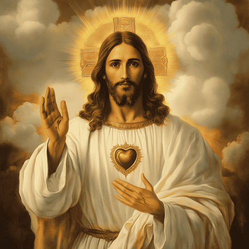 Jesus in the clouds