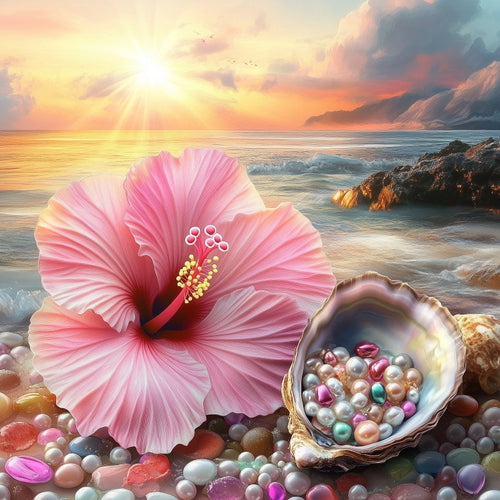Hibiscus flower & shell