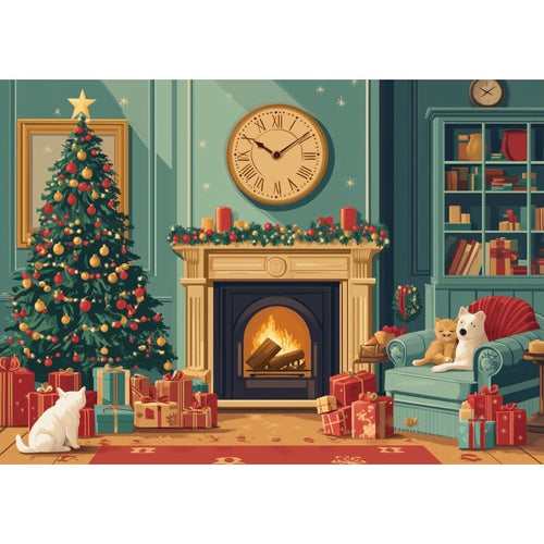 Festive fireplace