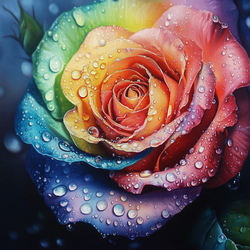 Rainbow rose