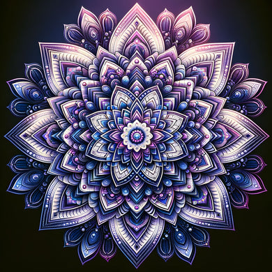 Blue And Lilac Mandala
