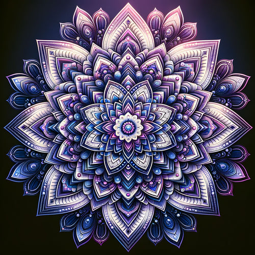Blue And Lilac Mandala