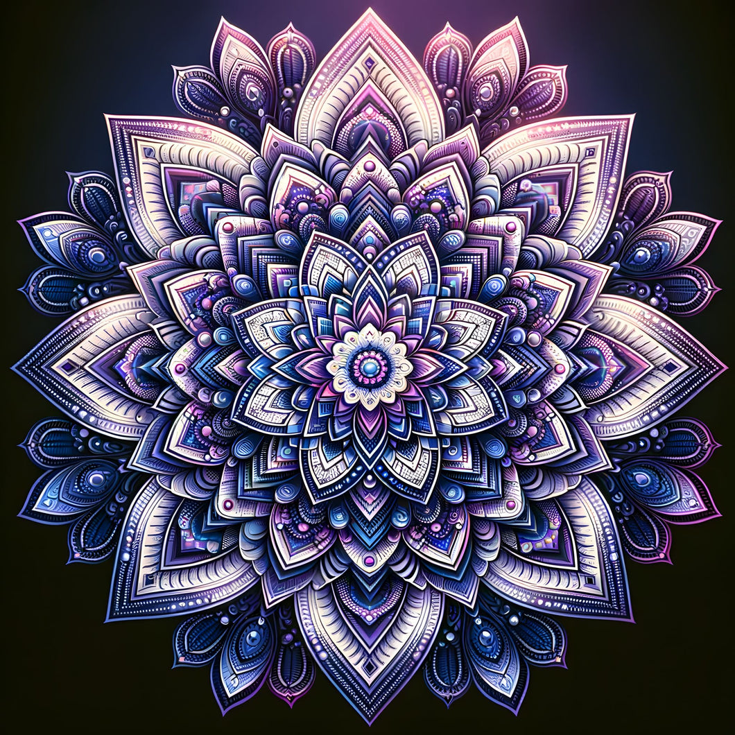 Blue And Lilac Mandala