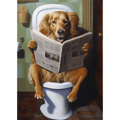 Dog on the Toilet