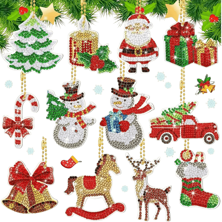 Christmas Keychains – 12 Pieces
