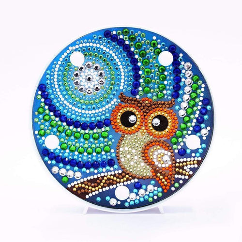 Round DP Light Owl and Moon
