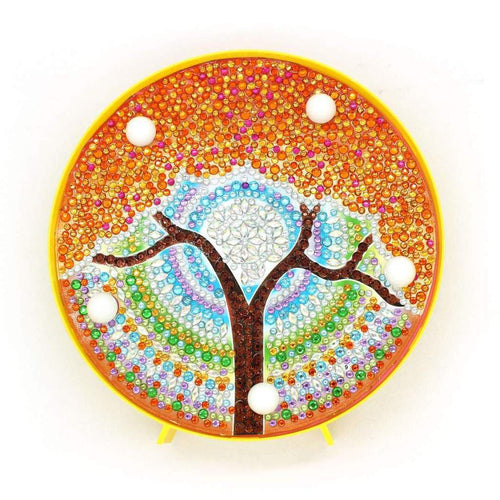 Round DP Light Mandala Golden Tree