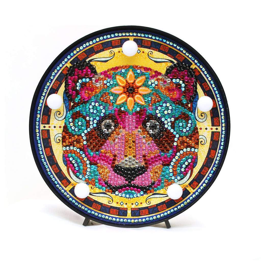 Round DP Light Mandala Bear