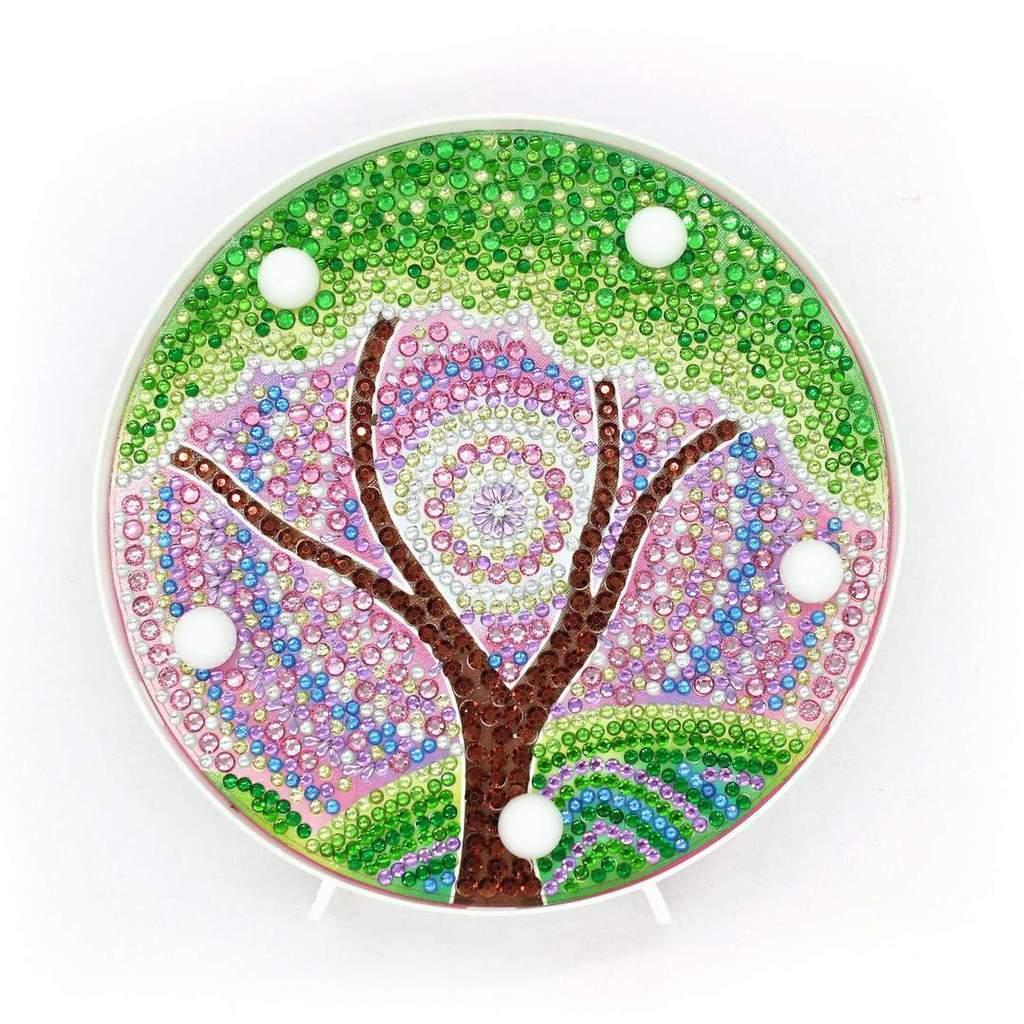 Round DP Light Mandala Green Tree
