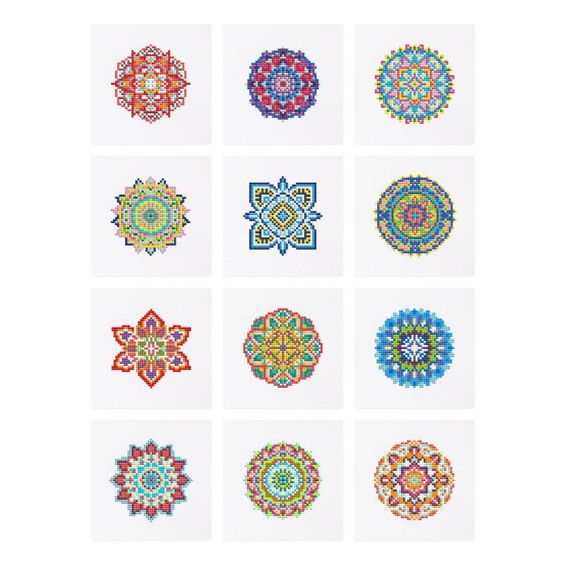 12 Mini Diamond Paintings   Mandala set
