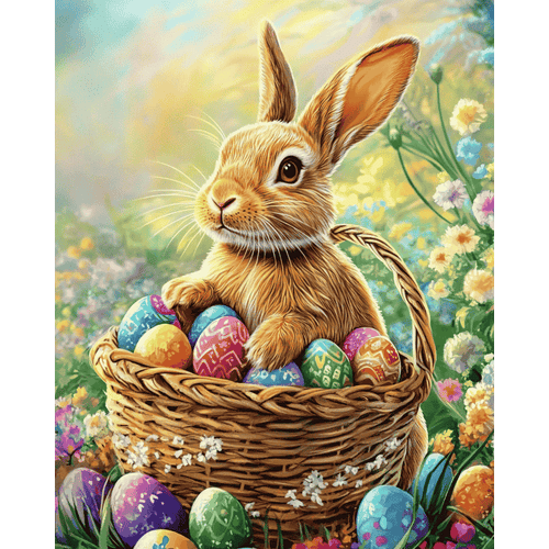 Bunny in Easter basket