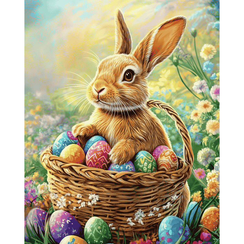 Bunny in Easter basket